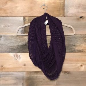 Purple Scarf with Silver detail